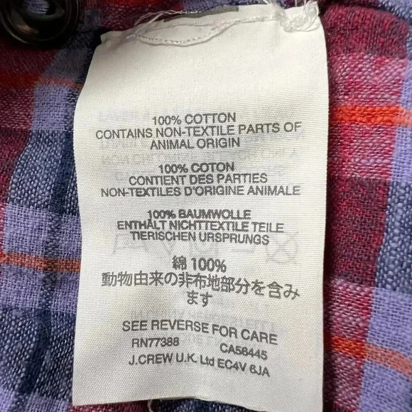 J. Crew Boy Plaid Button Down Size 4 - Picture 4 of 4